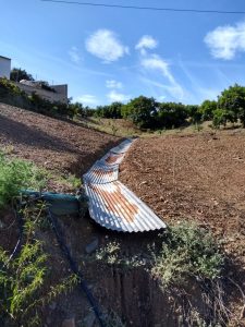 Sheetmetal aginst erosion